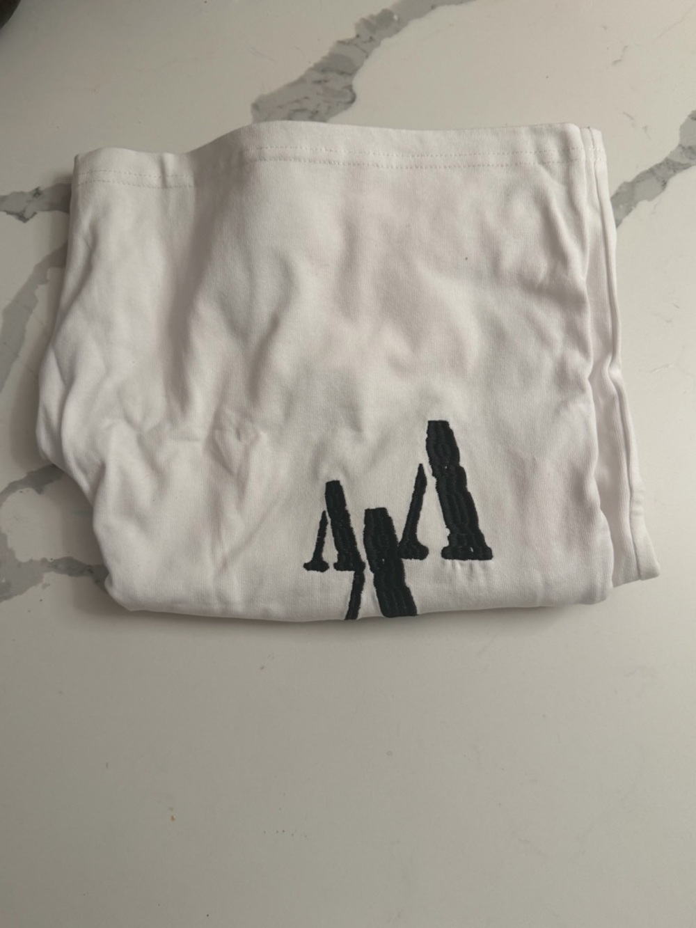 VLONE White Cargo Shorts with Black Graphic Detail